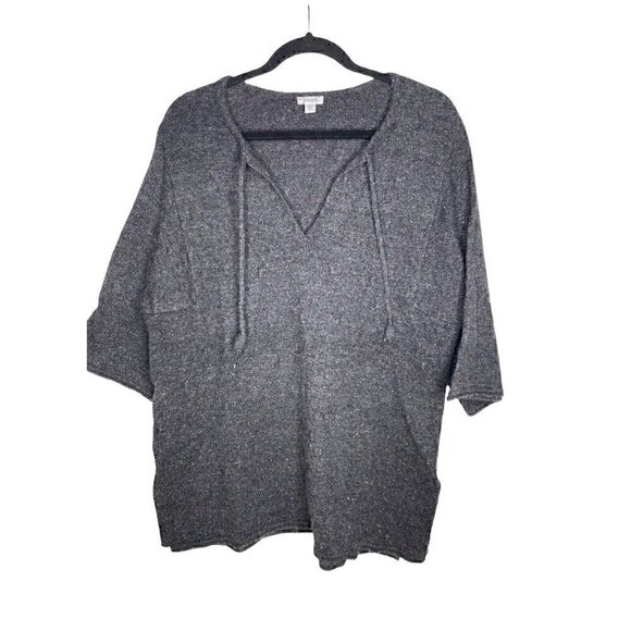 J. Jill Pure Jill Sweater Size L Women's Wool Blend V-Neck Pullover 3/4 Sleeves - Picture 1 of 7